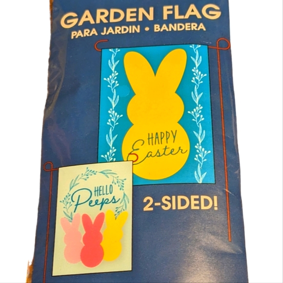 Wincraft Double Sided Happy Easter Hello Peeps Small Garden Flag - Picture 1 of 4